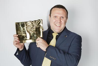 William Emeny with Gold Plato Award